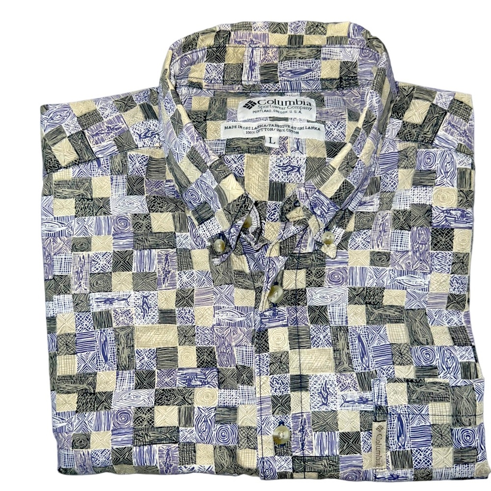 Columbia casual shirt sleeve button down large